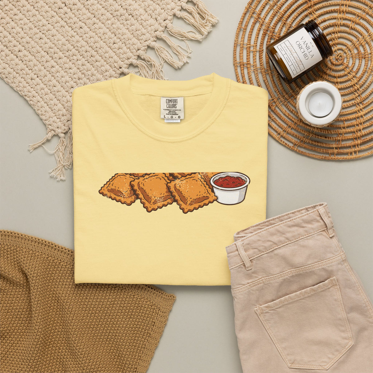 St Louis Toasted Ravioli Retro Food Illustration T-Shirt