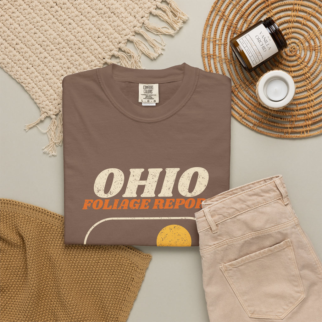 Ohio Foliage Report Retro Landscape T-Shirt