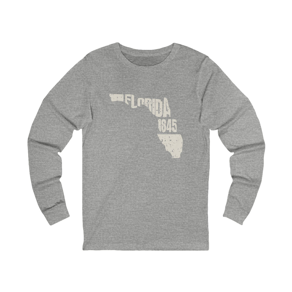 Florida Vintage Letters Map Long Sleeve Tee