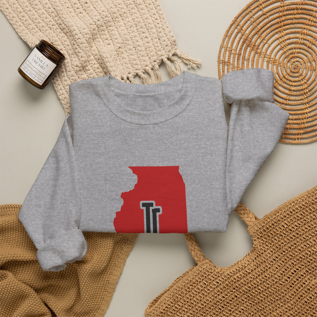 Illinois Varsity Monogram Map Crewneck Sweatshirt