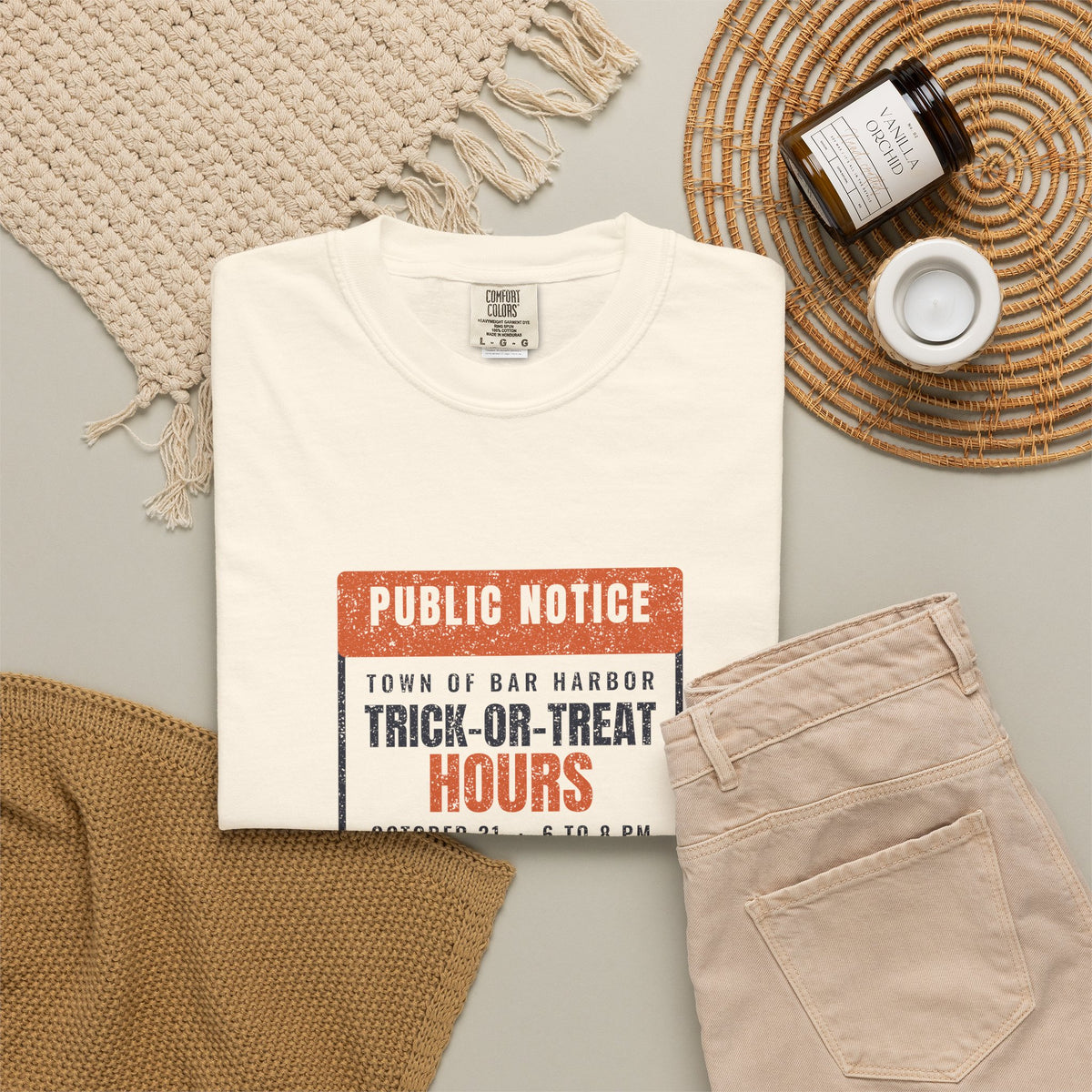 Bar Harbor Maine Trick-or-Treat Hours Notice T-Shirt