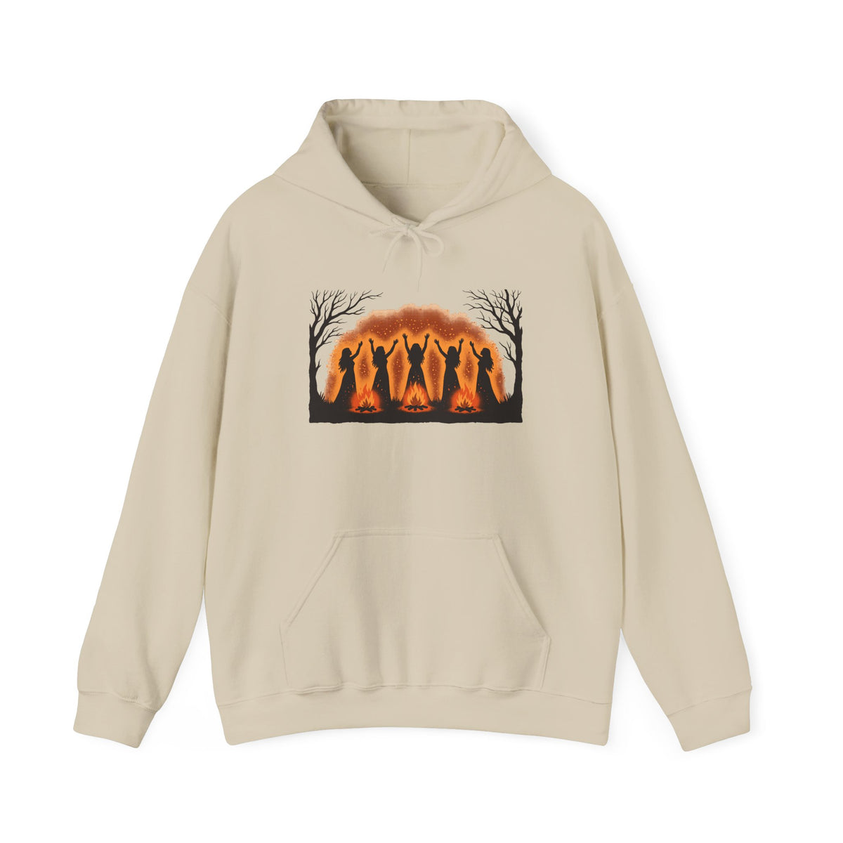 Women Dancing Around Bonfires Night Silhouettes Hoodie