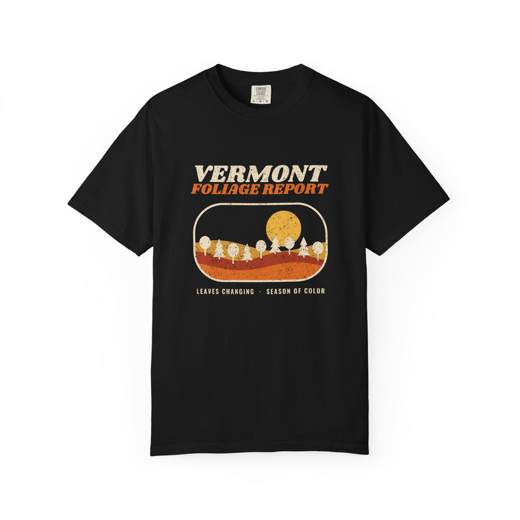 Vermont Foliage Report Retro Landscape T-Shirt