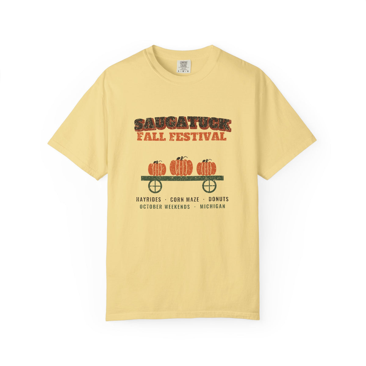 Saugatuck Michigan Fall Festival Hay Wagon T-Shirt