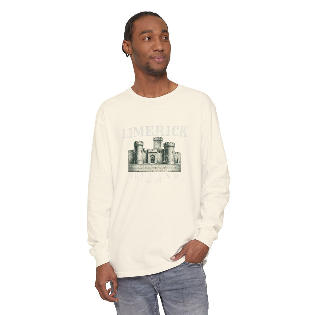 Limerick Ireland Est 812 Vintage Castle Long Sleeve Tee