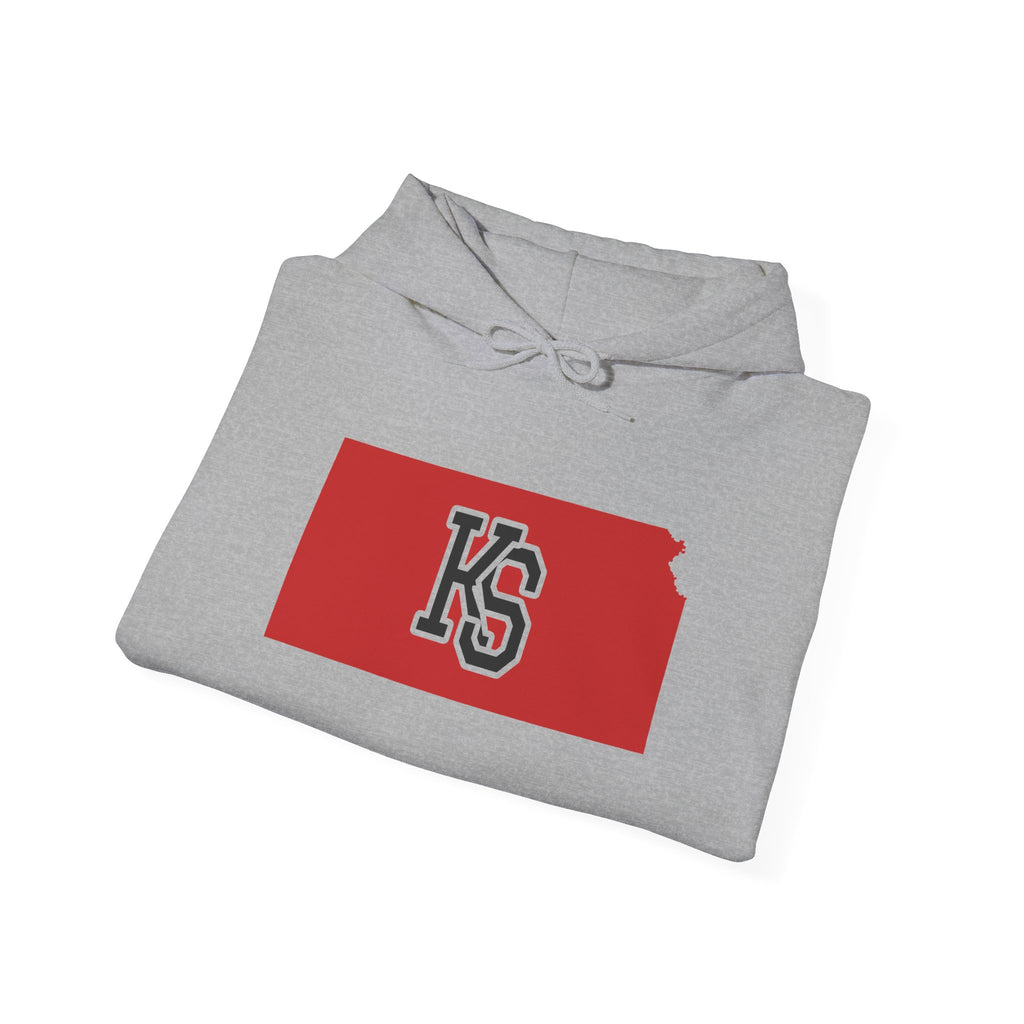 Kansas Varsity Monogram Map Hoodie
