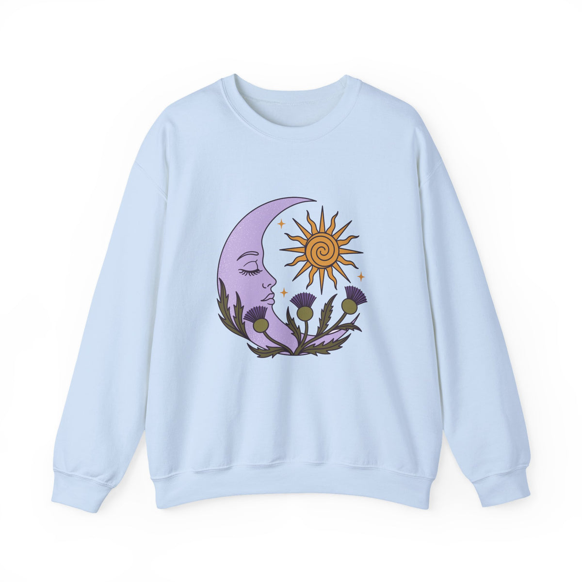 Thistle Moon Celestial Sun and Stars Crewneck Sweatshirt