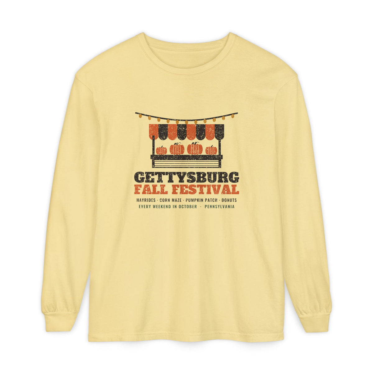 Gettysburg Pennsylvania Fall Festival Farm Stand Long Sleeve Tee