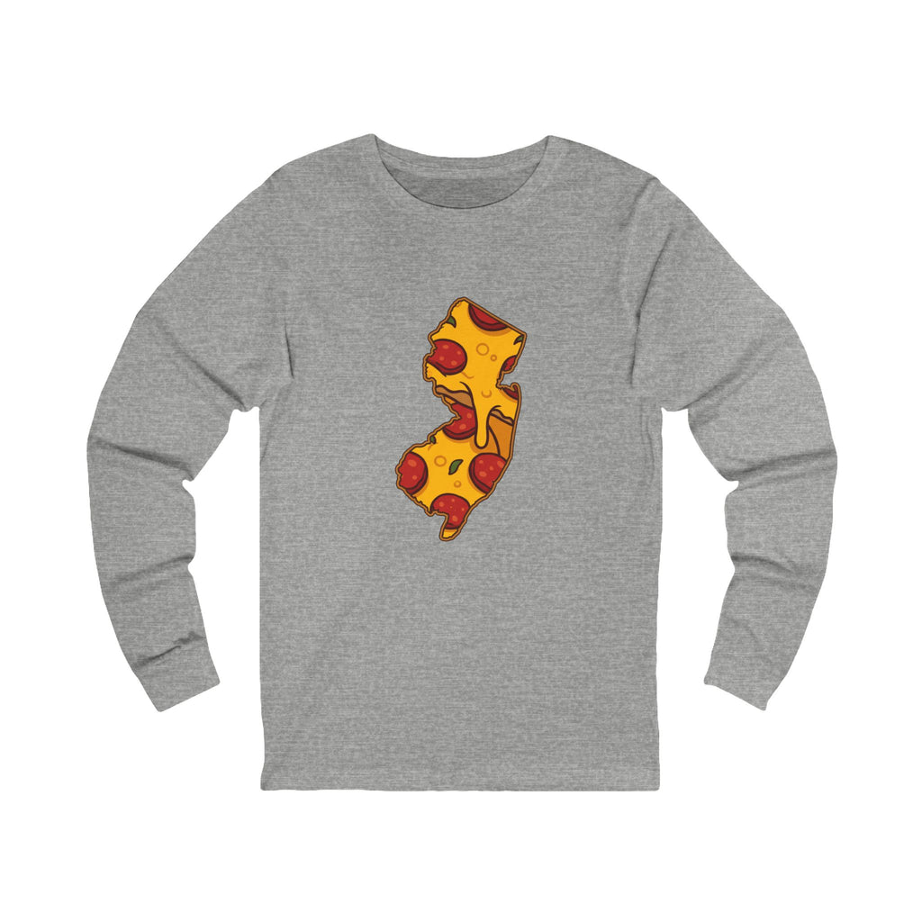 New Jersey Pizza Map Long Sleeve Tee