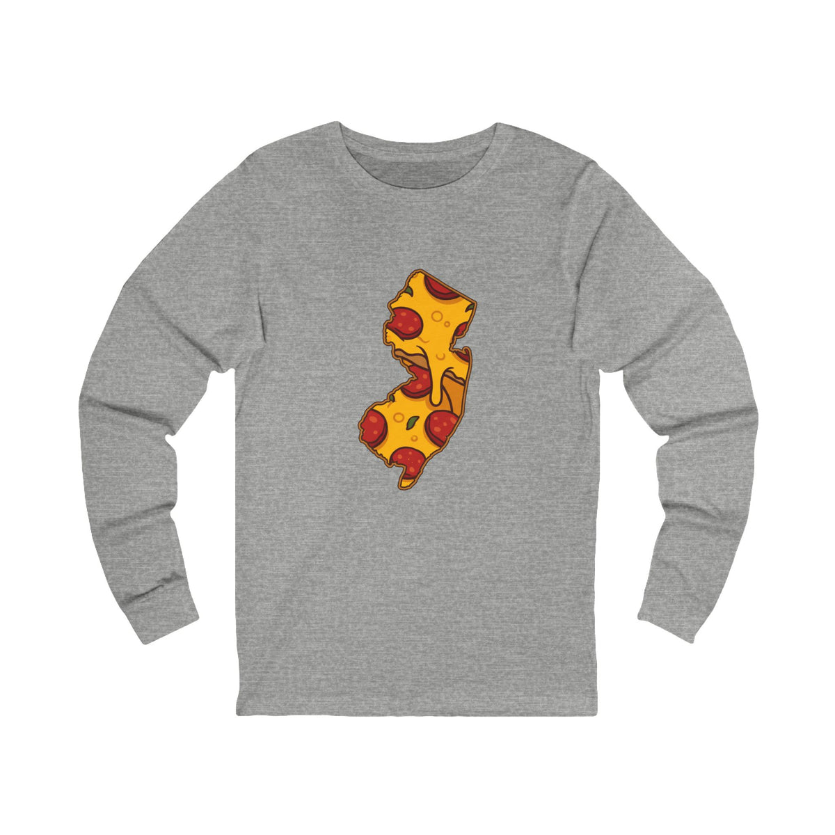 New Jersey Pizza Map Long Sleeve Tee