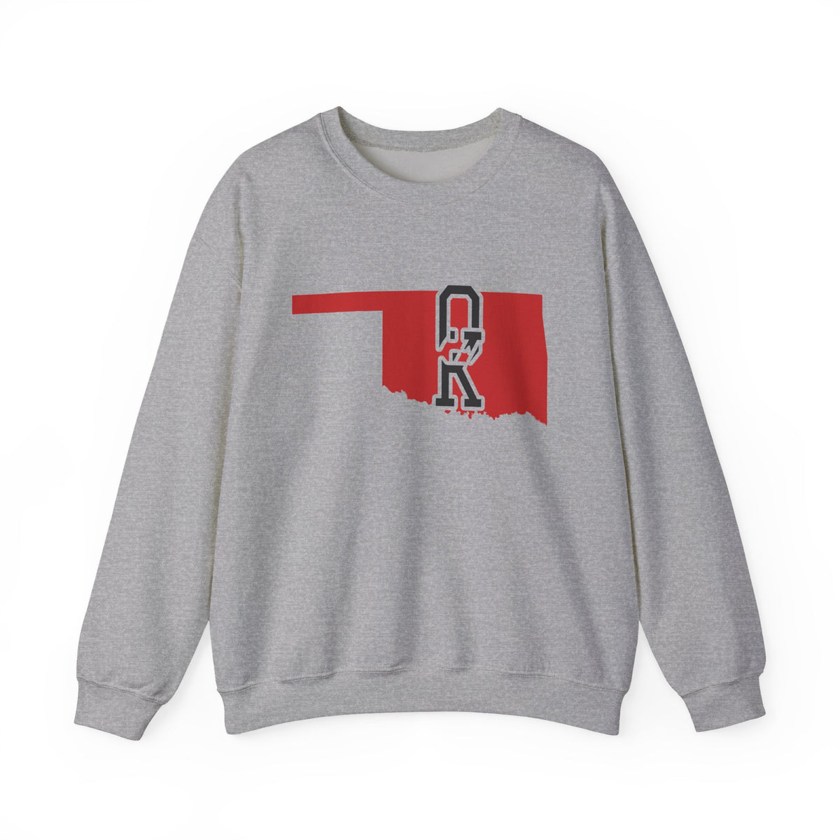 Oklahoma Varsity Monogram Map Crewneck Sweatshirt