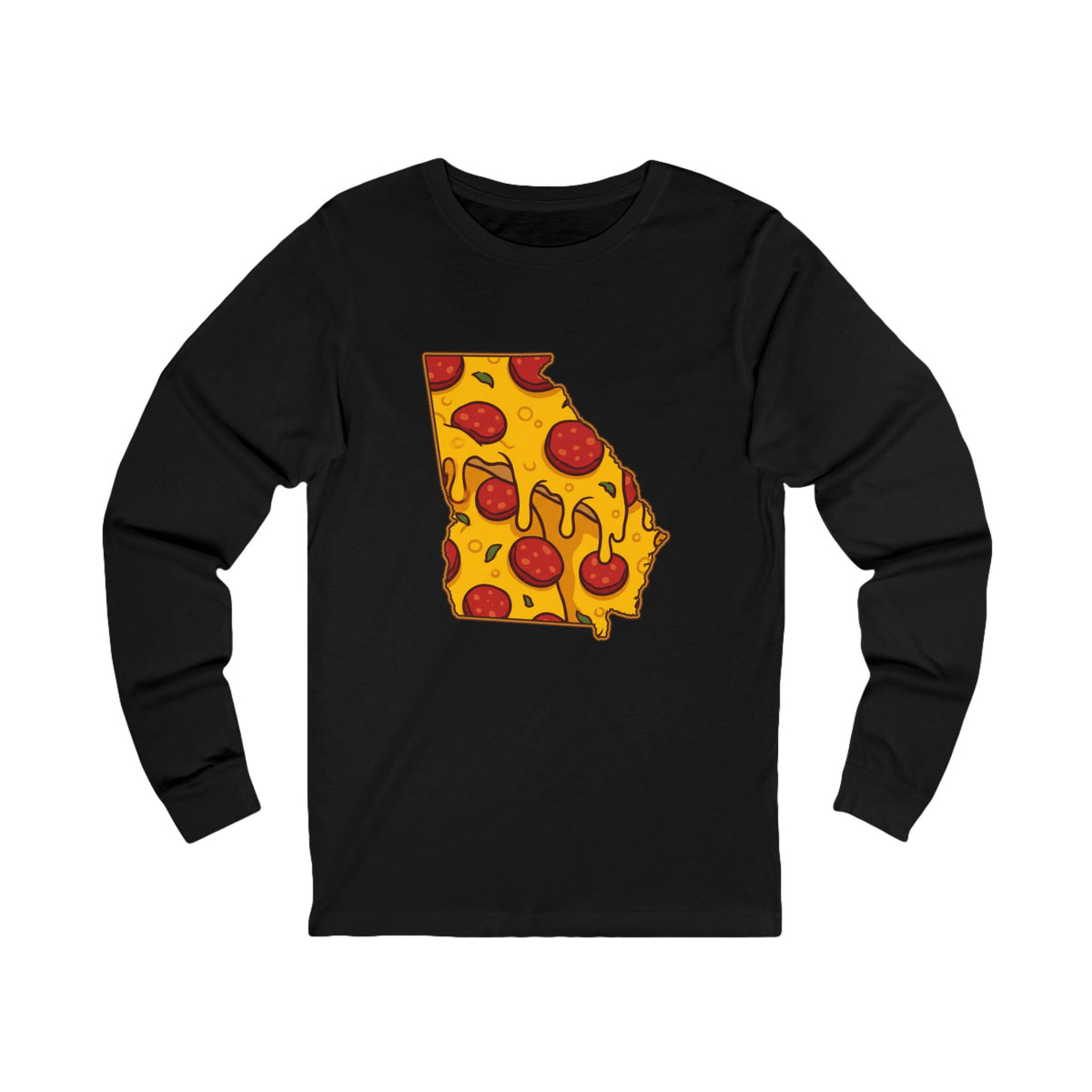 Georgia Pizza Map Long Sleeve Tee