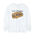 Philly Cheesesteak Retro Food Illustration Long Sleeve Tee