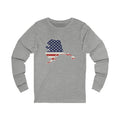 Alaska American Flag Map Long Sleeve Tee