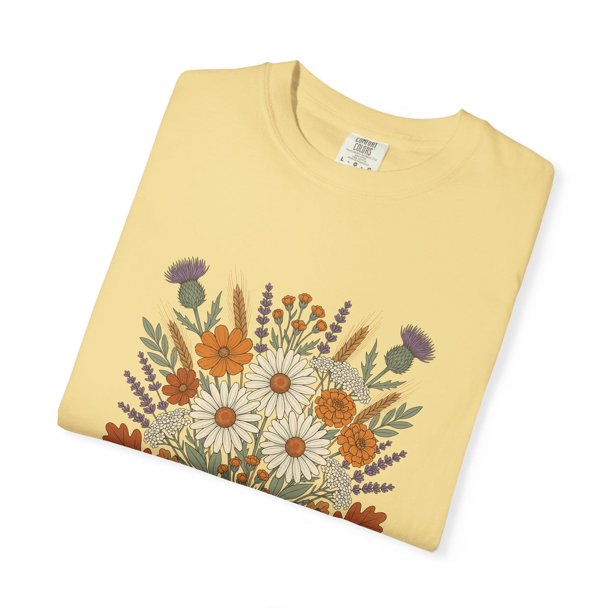 Fall Wildflower Bouquet Daisies and Thistles T-Shirt