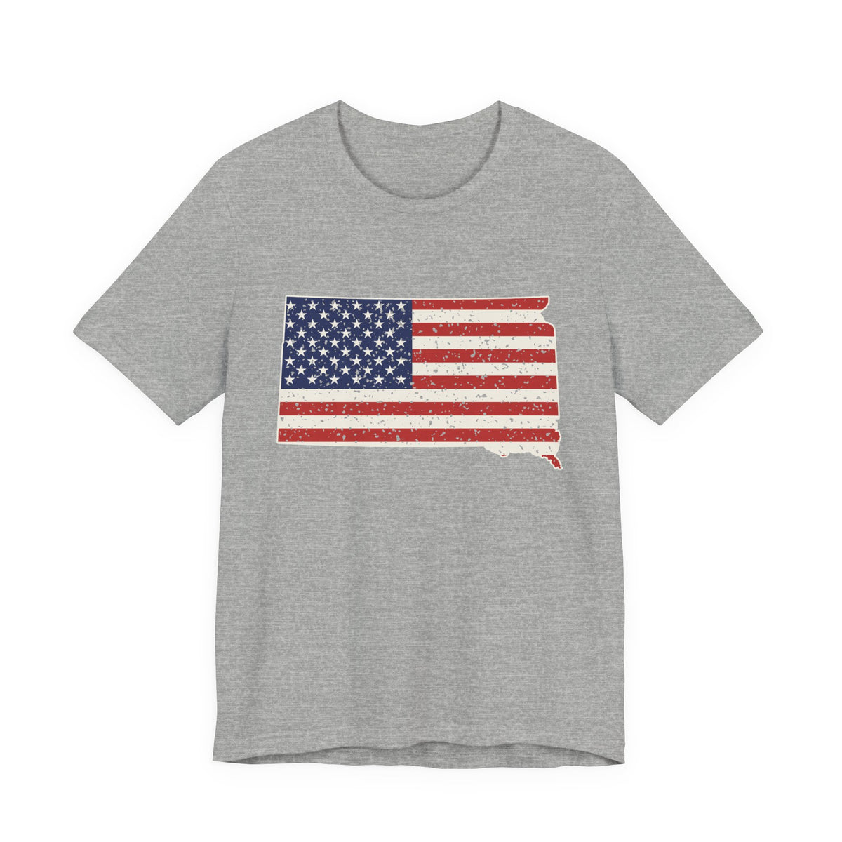South Dakota American Flag Map T-Shirt