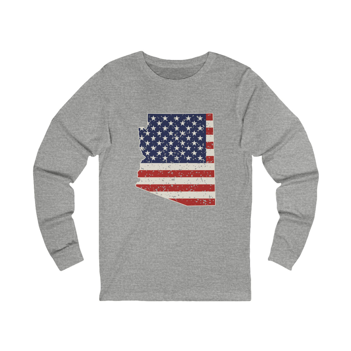 Arizona American Flag Map Long Sleeve Tee