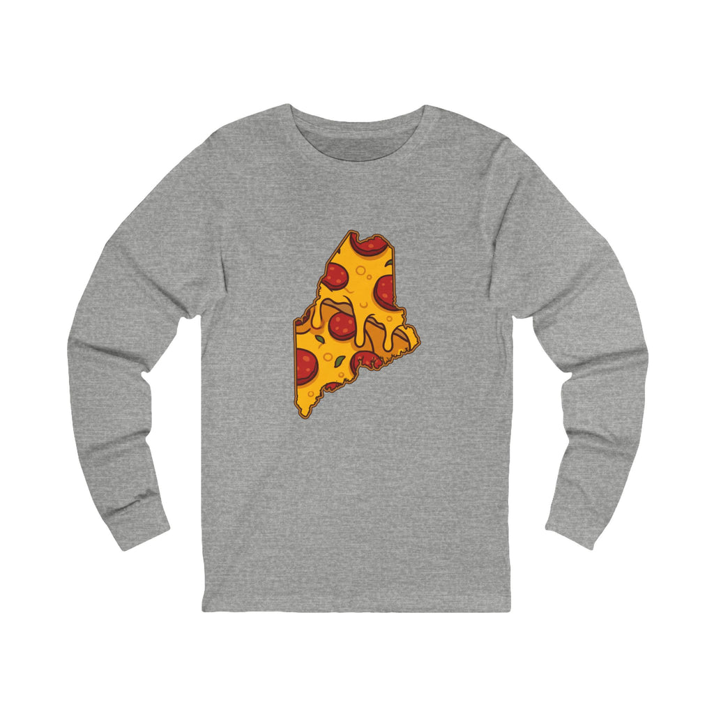 Maine Pizza Map Long Sleeve Tee
