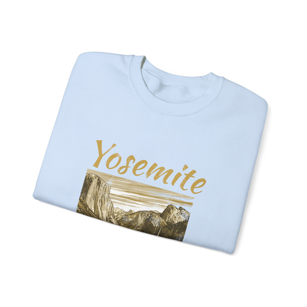 Yosemite Valley Est 1890 Granite Cliffs Engraving Crewneck Sweatshirt