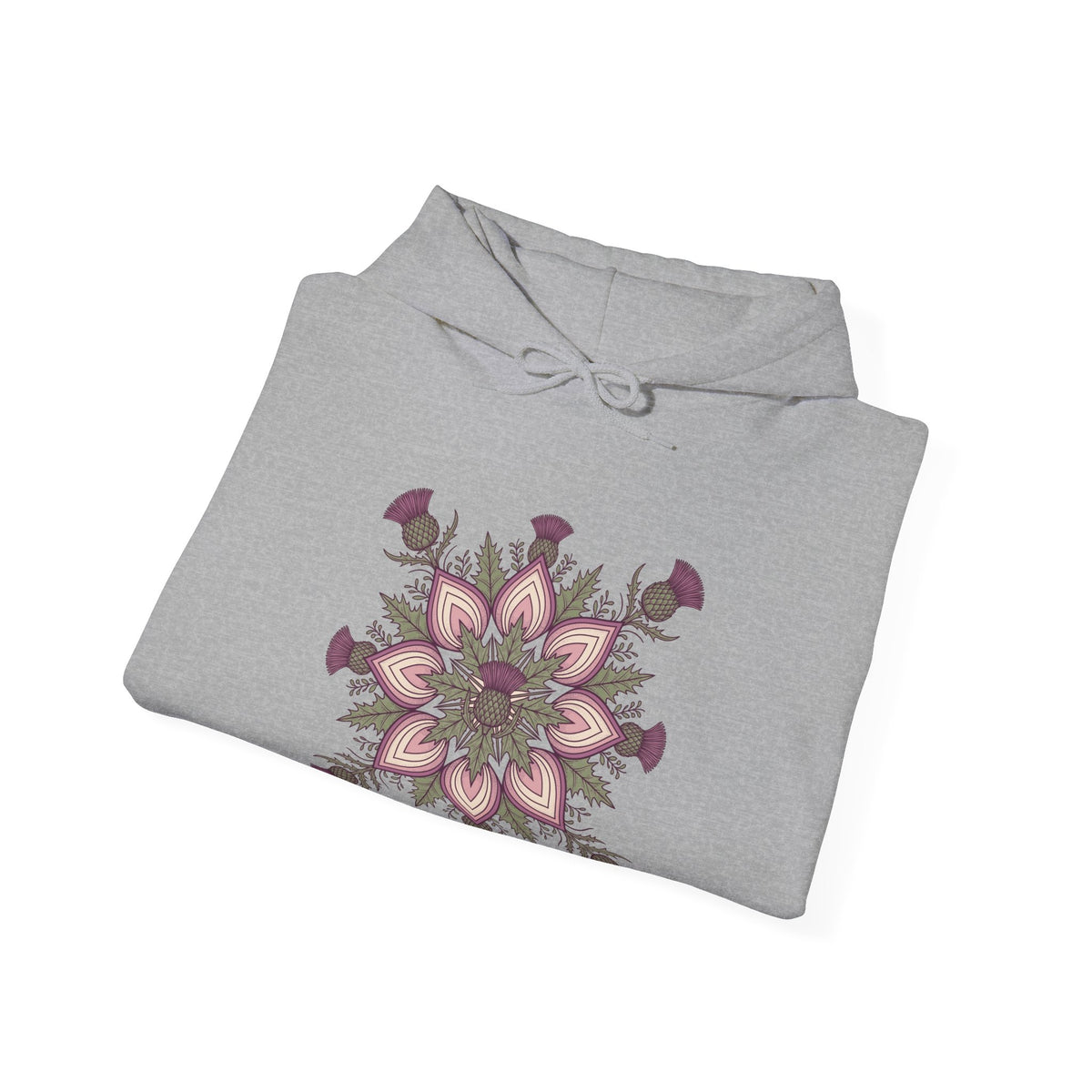 Scottish Thistle Mandala Botanical Hoodie