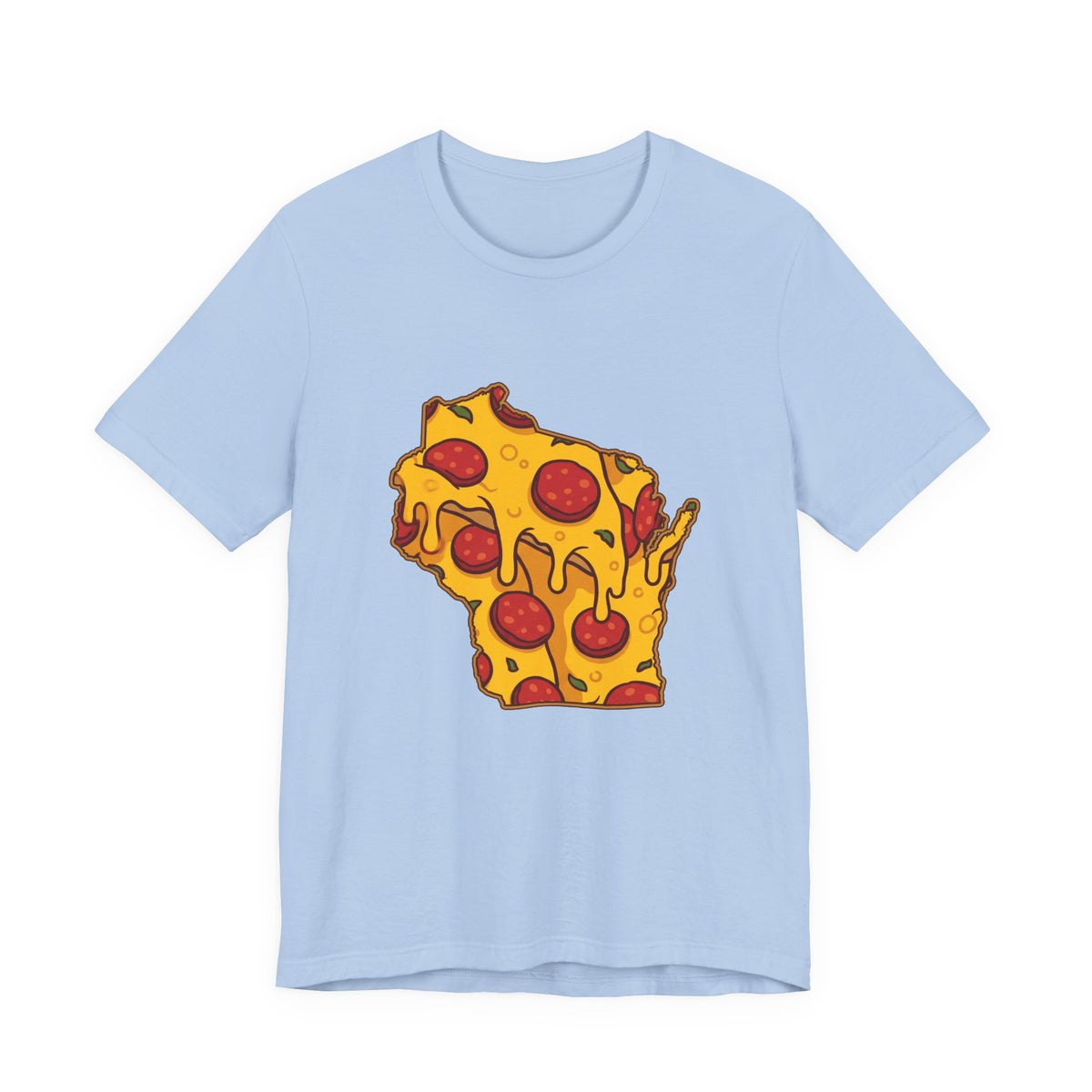 Wisconsin Pizza Map T-Shirt