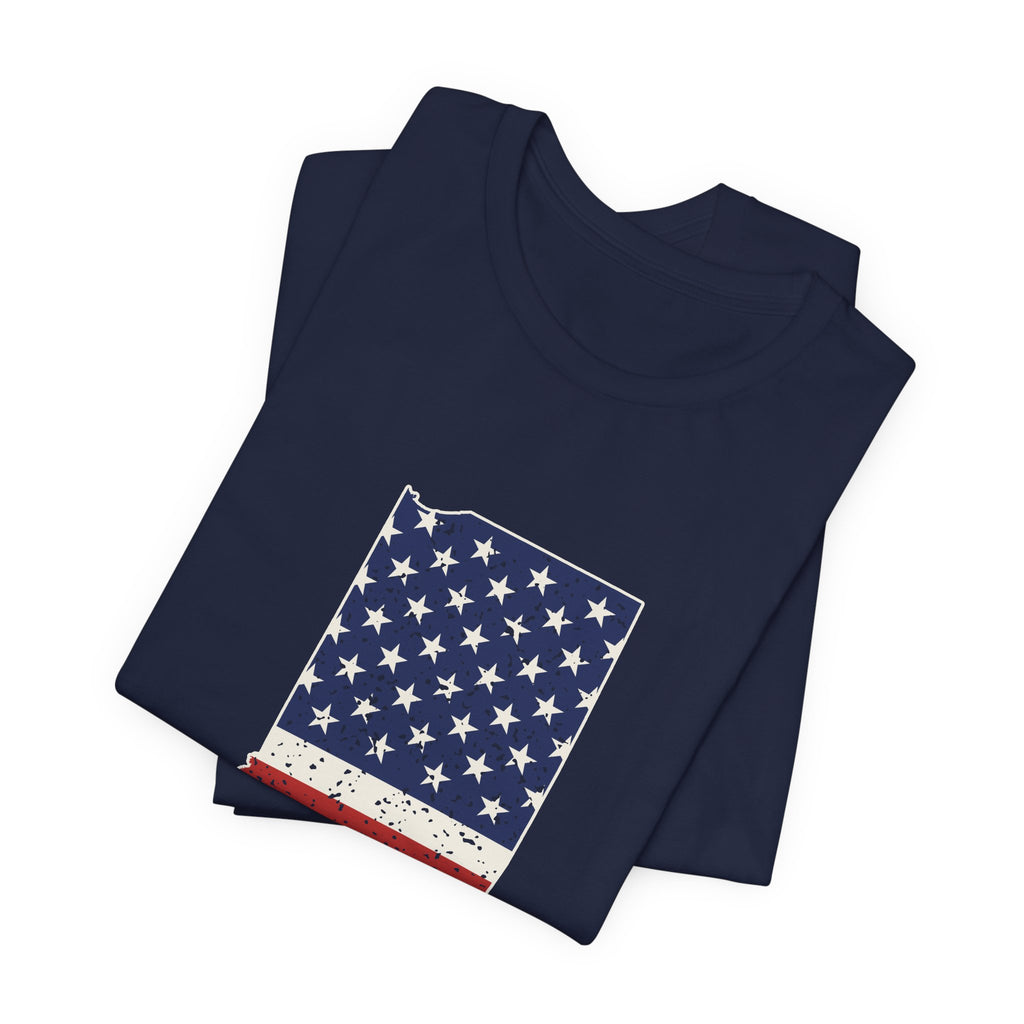 Indiana American Flag Map T-Shirt