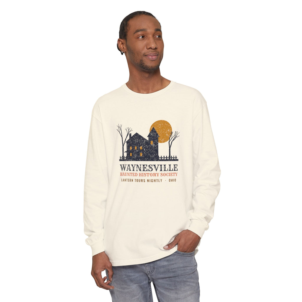 Waynesville Ohio Haunted History Society Long Sleeve Tee