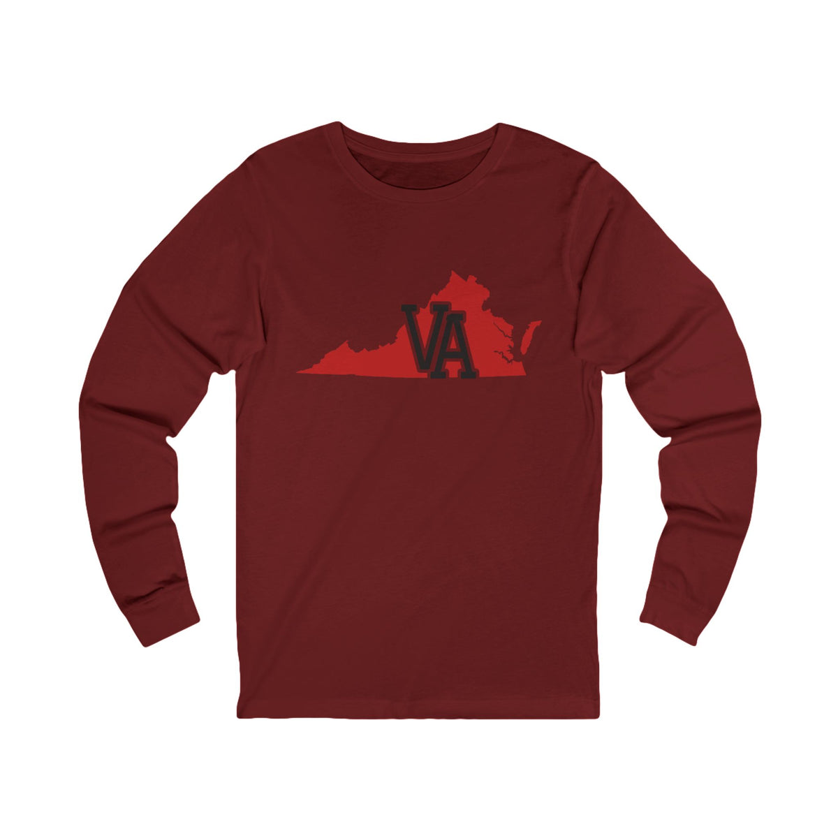 Virginia Varsity Monogram Map Long Sleeve Tee
