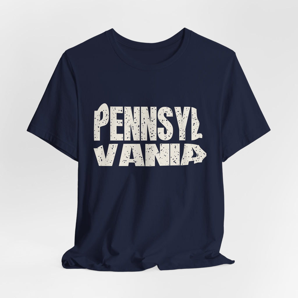 Pennsylvania Vintage Letters Map T-Shirt
