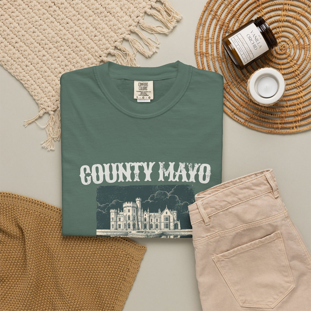 County Mayo Ireland Est 1585 Lakeside Castle T-Shirt