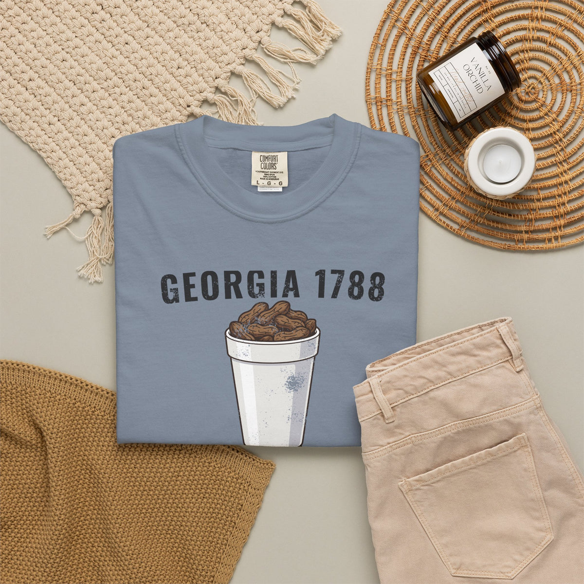 Georgia Boiled Peanuts Retro Food Illustration T-Shirt