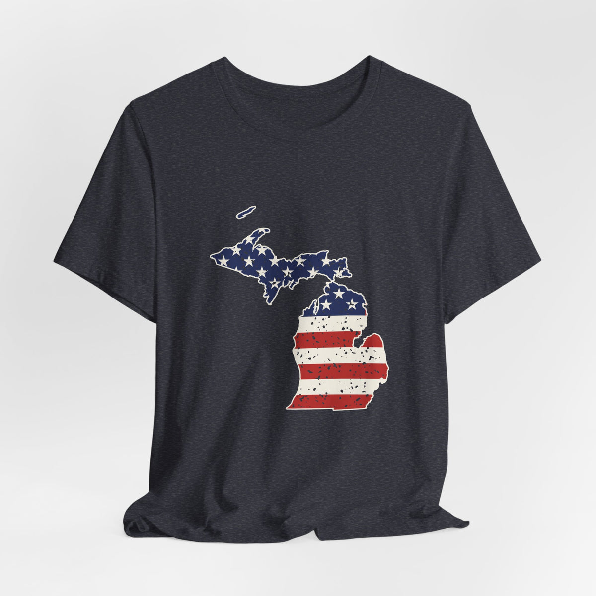 Michigan American Flag Map T-Shirt