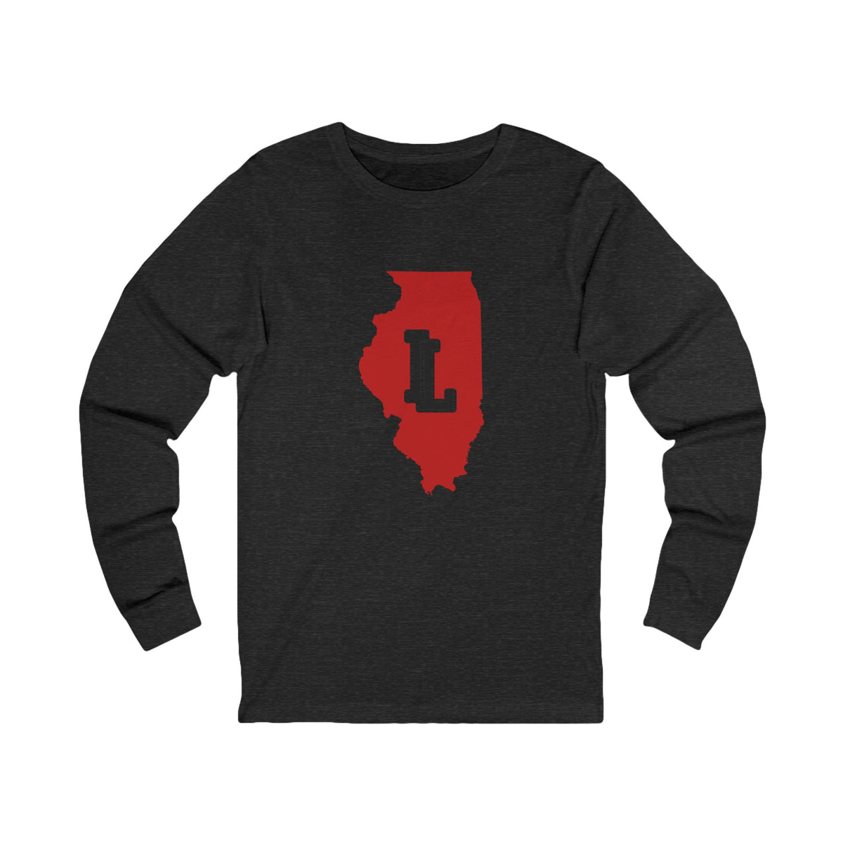 Illinois Varsity Monogram Map Long Sleeve Tee