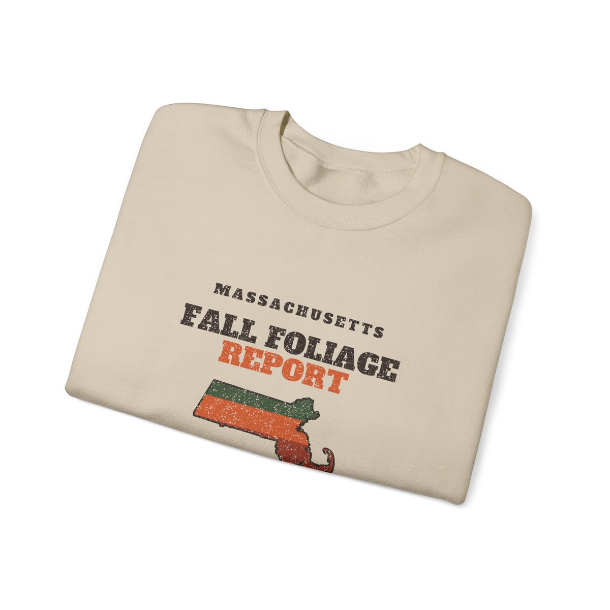Massachusetts Fall Foliage Report Map Crewneck Sweatshirt