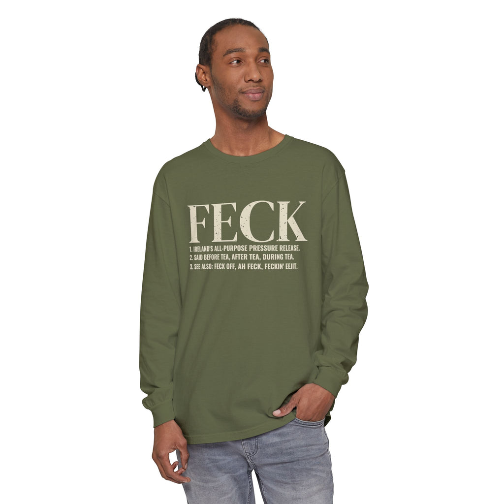 Feck Definition Funny Irish Slang Long Sleeve Tee
