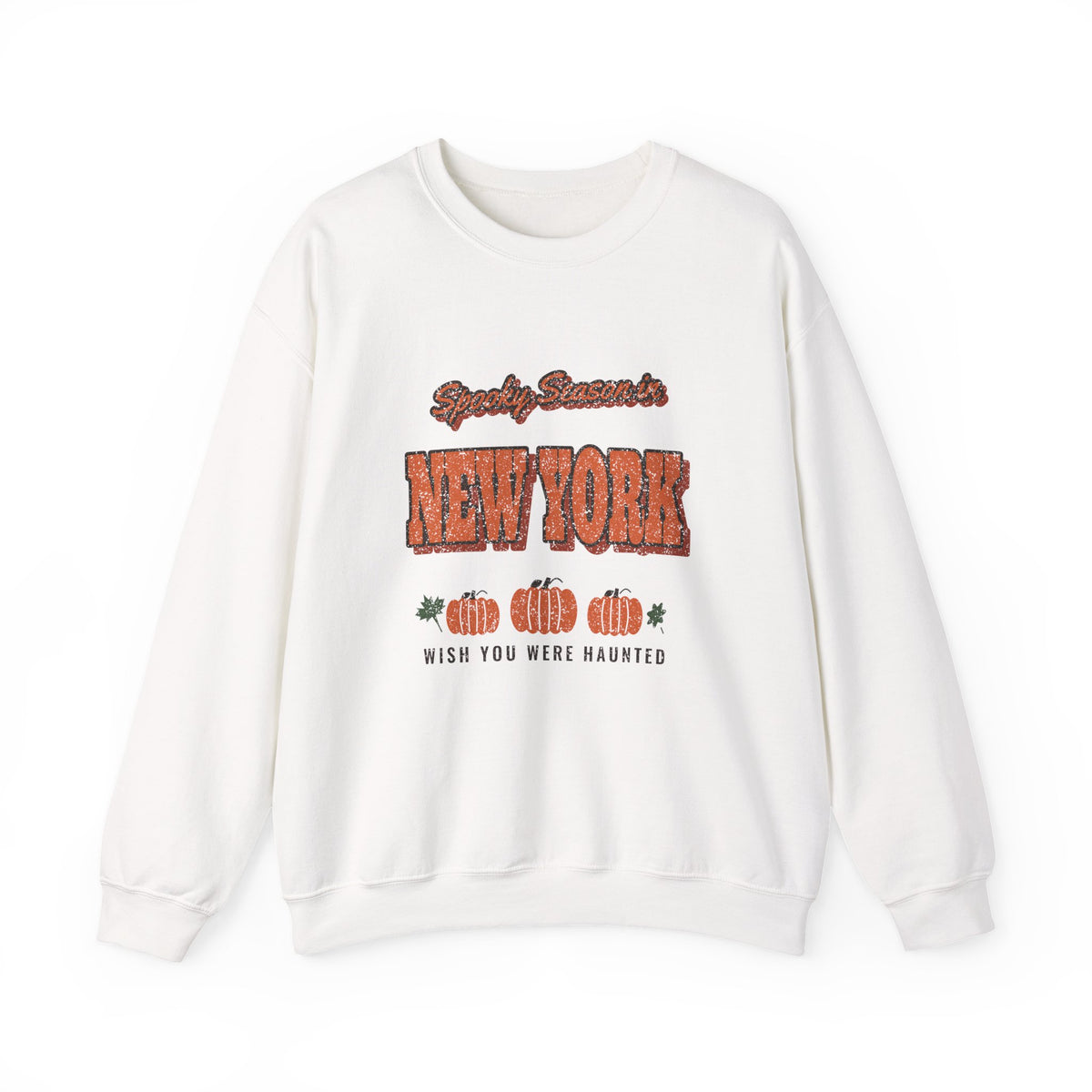 Spooky Season in New York Vintage Postcard Crewneck Sweatshirt