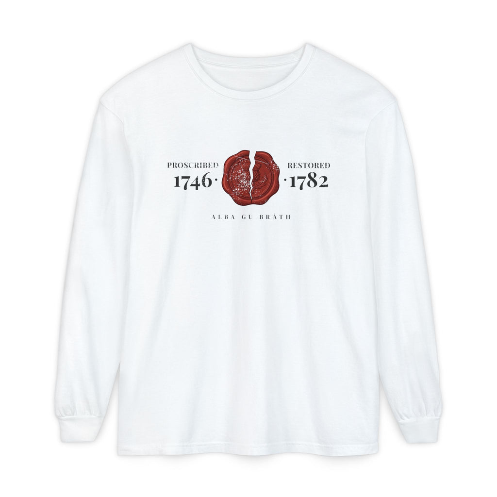 Proscribed 1746 Restored 1782 Alba Gu Bràth Thistle Seal Long Sleeve Tee