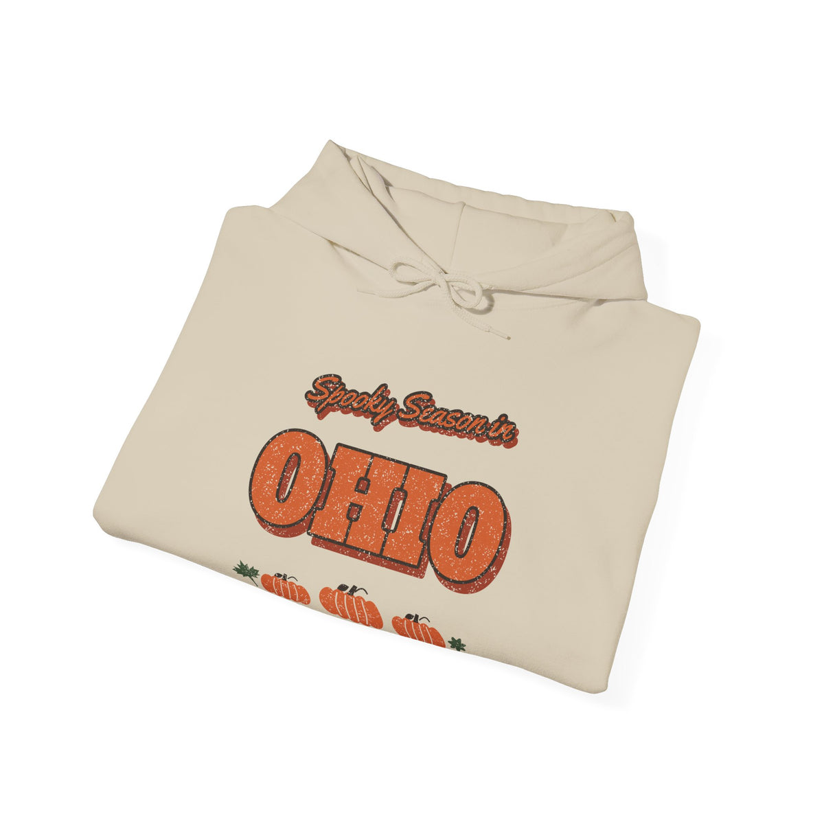 Spooky Season in Ohio Vintage Postcard Hoodie