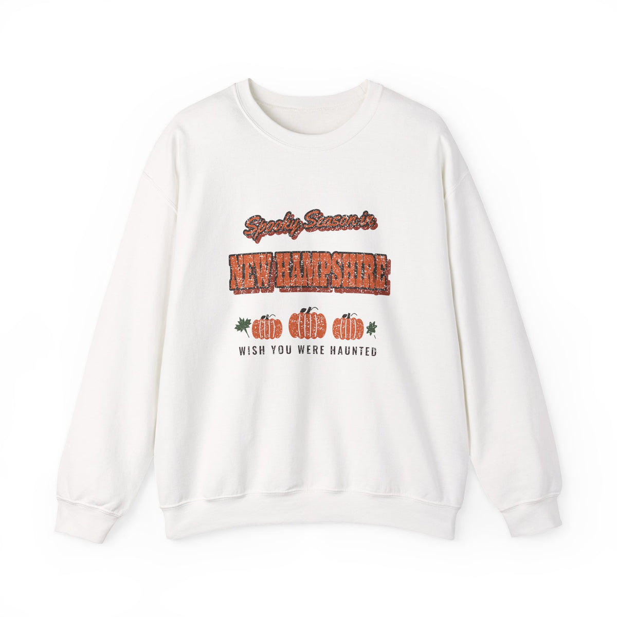 Spooky Season in New Hampshire Vintage Postcard Crewneck Sweatshirt