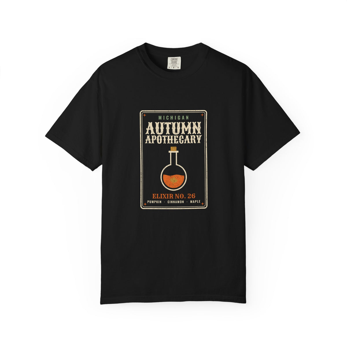 Michigan Autumn Apothecary Label T-Shirt