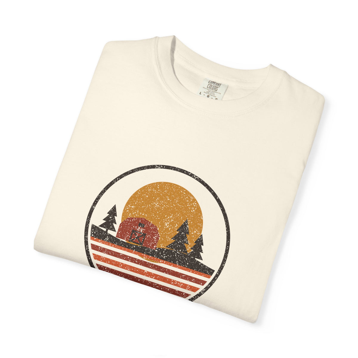 Harvest Moon Over New York Retro Badge T-Shirt
