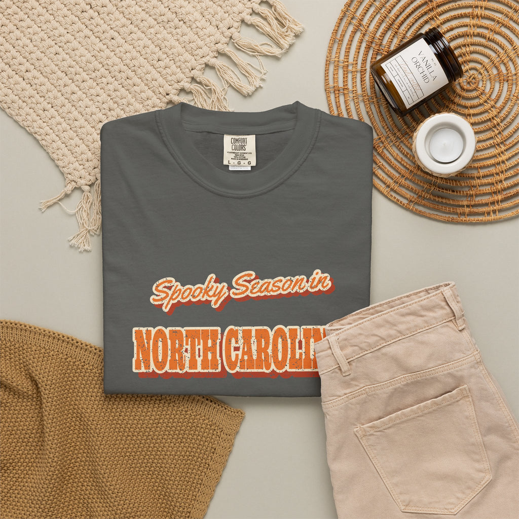 Spooky Season in North Carolina Vintage Postcard T-Shirt