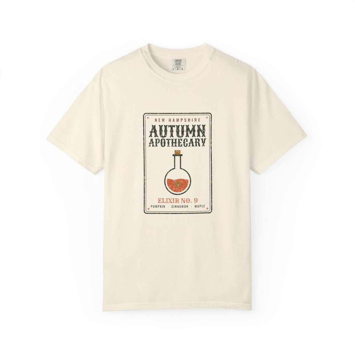 New Hampshire Autumn Apothecary Label T-Shirt