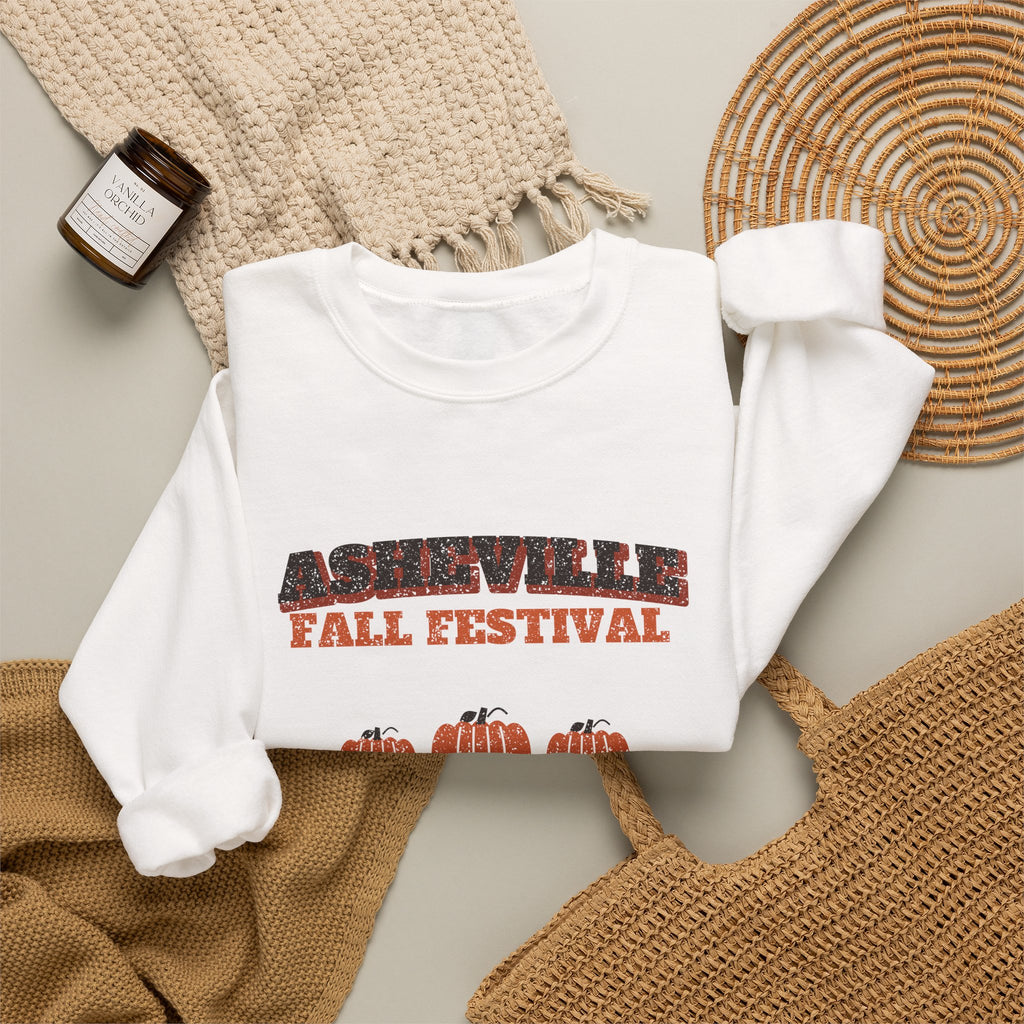 Asheville North Carolina Fall Festival Hay Wagon Crewneck Sweatshirt