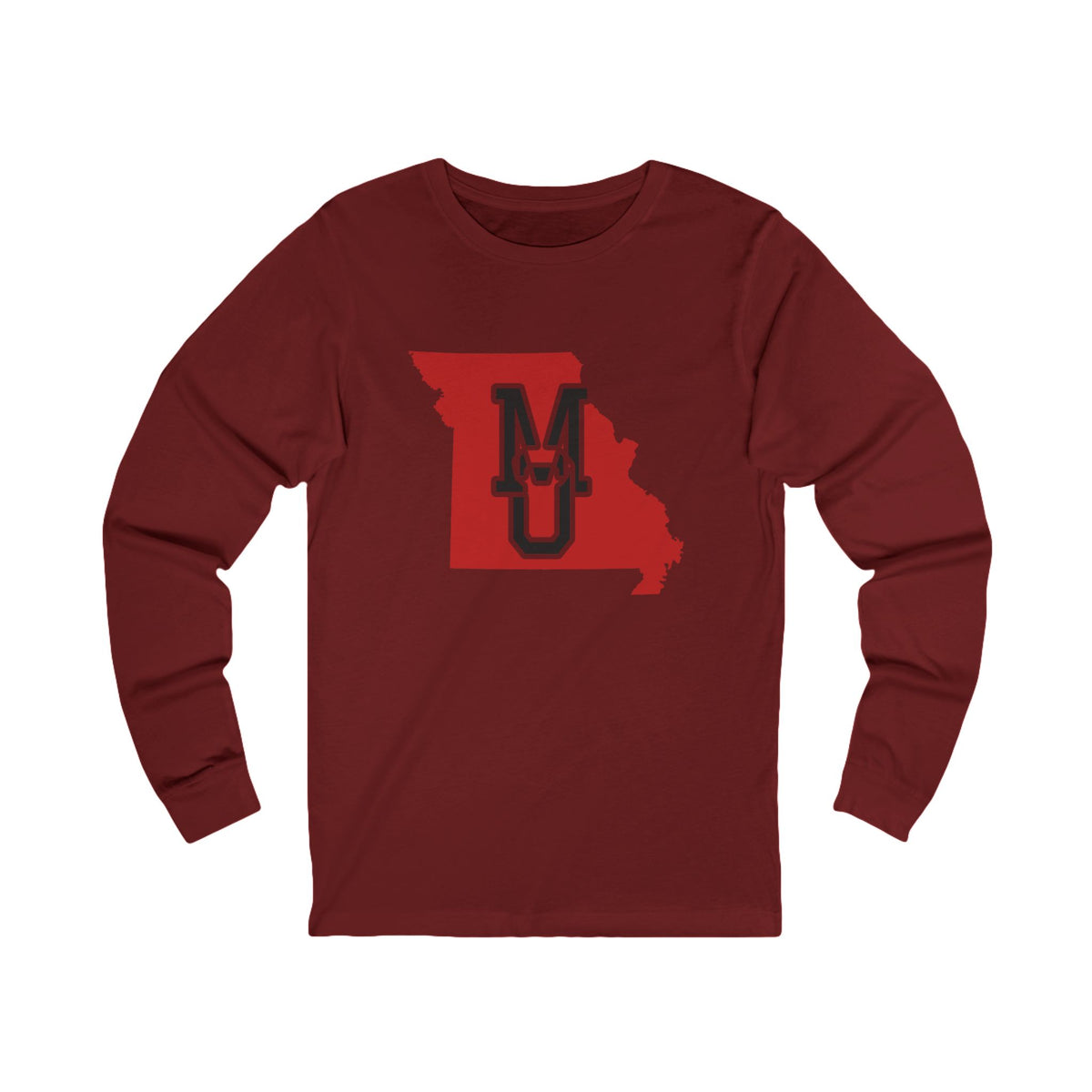 Missouri Varsity Monogram Map Long Sleeve Tee