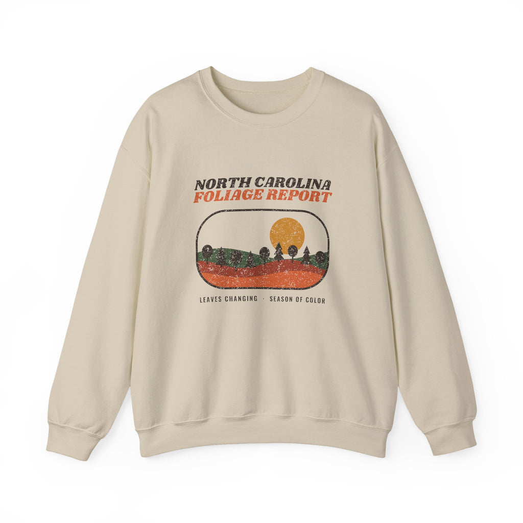 North Carolina Foliage Report Retro Landscape Crewneck Sweatshirt
