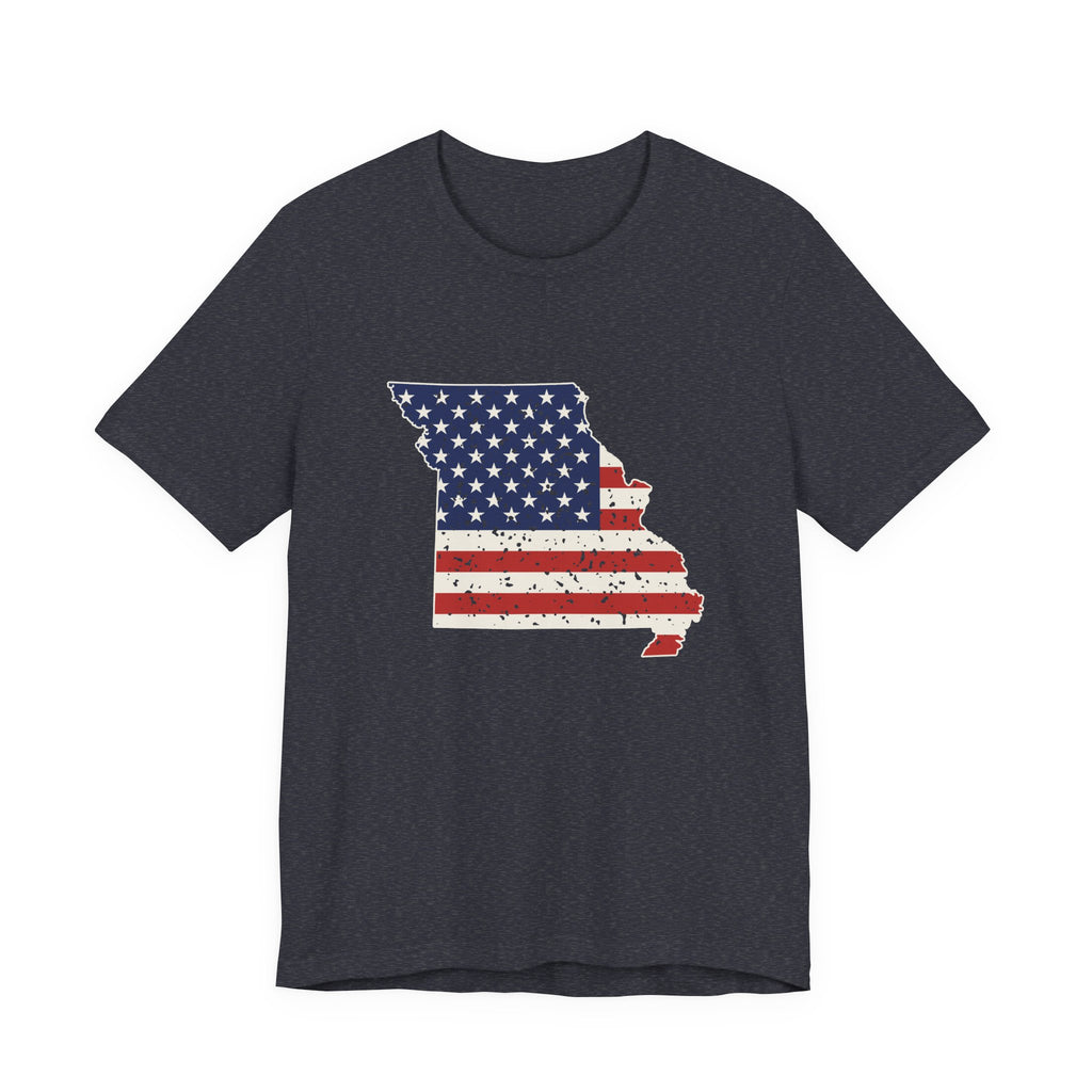 Missouri American Flag Map T-Shirt