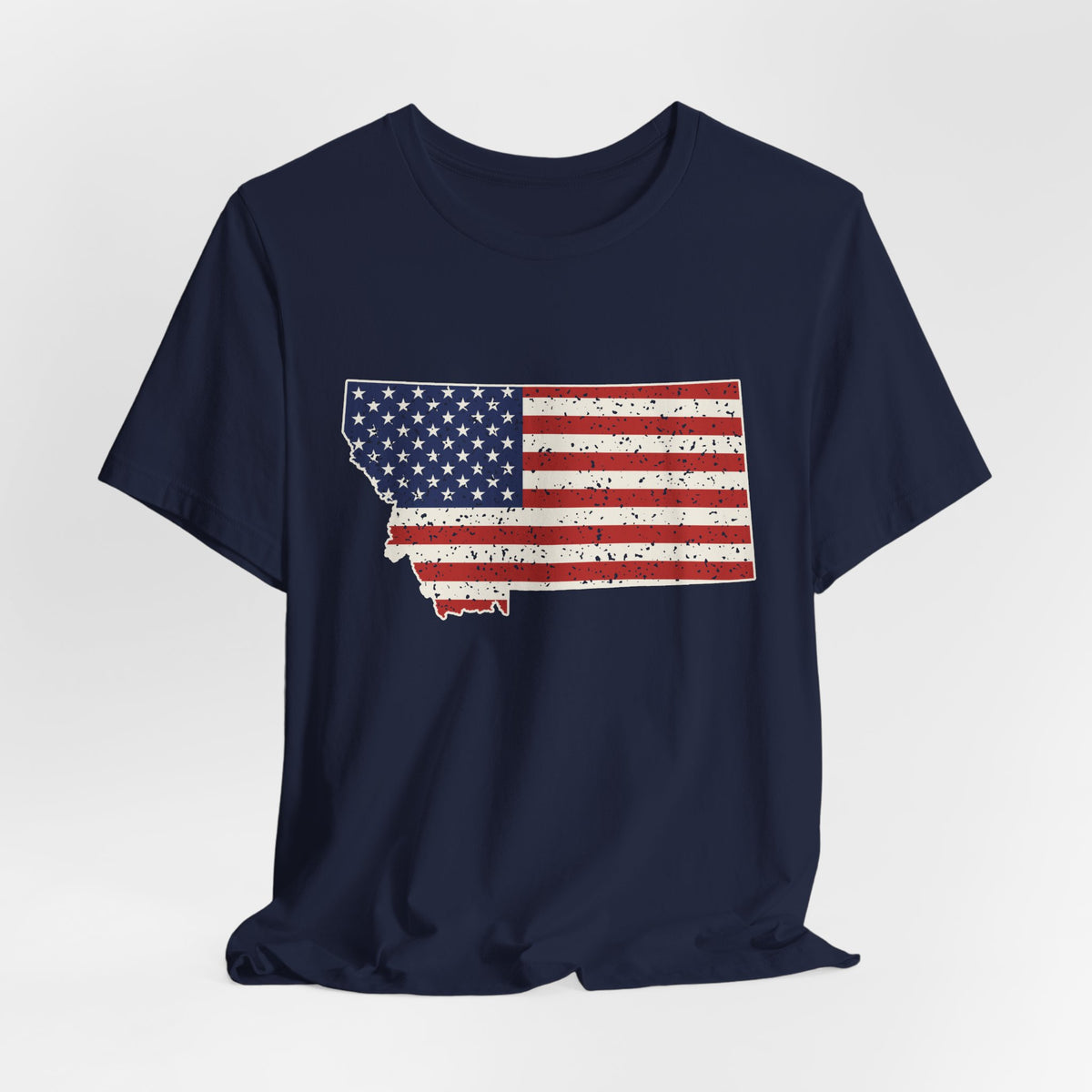 Montana American Flag Map T-Shirt