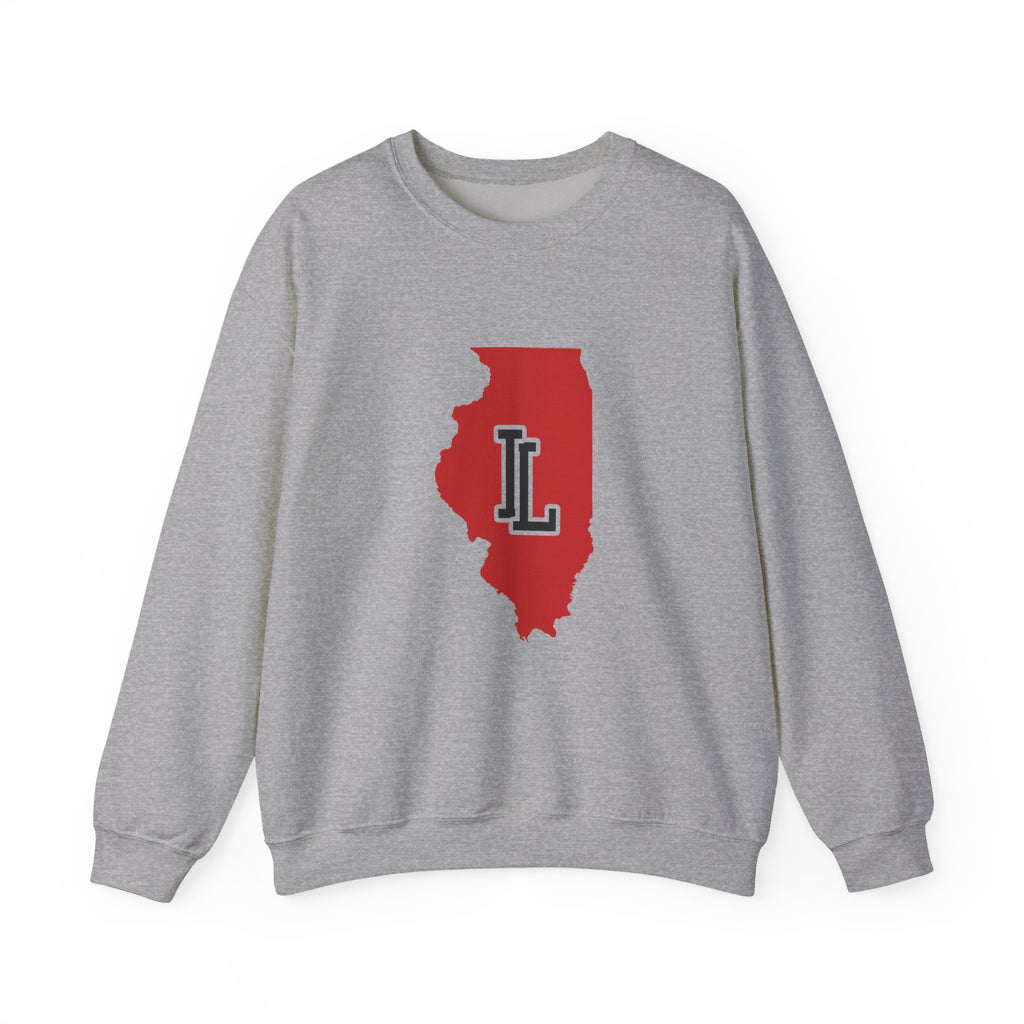 Illinois Varsity Monogram Map Crewneck Sweatshirt