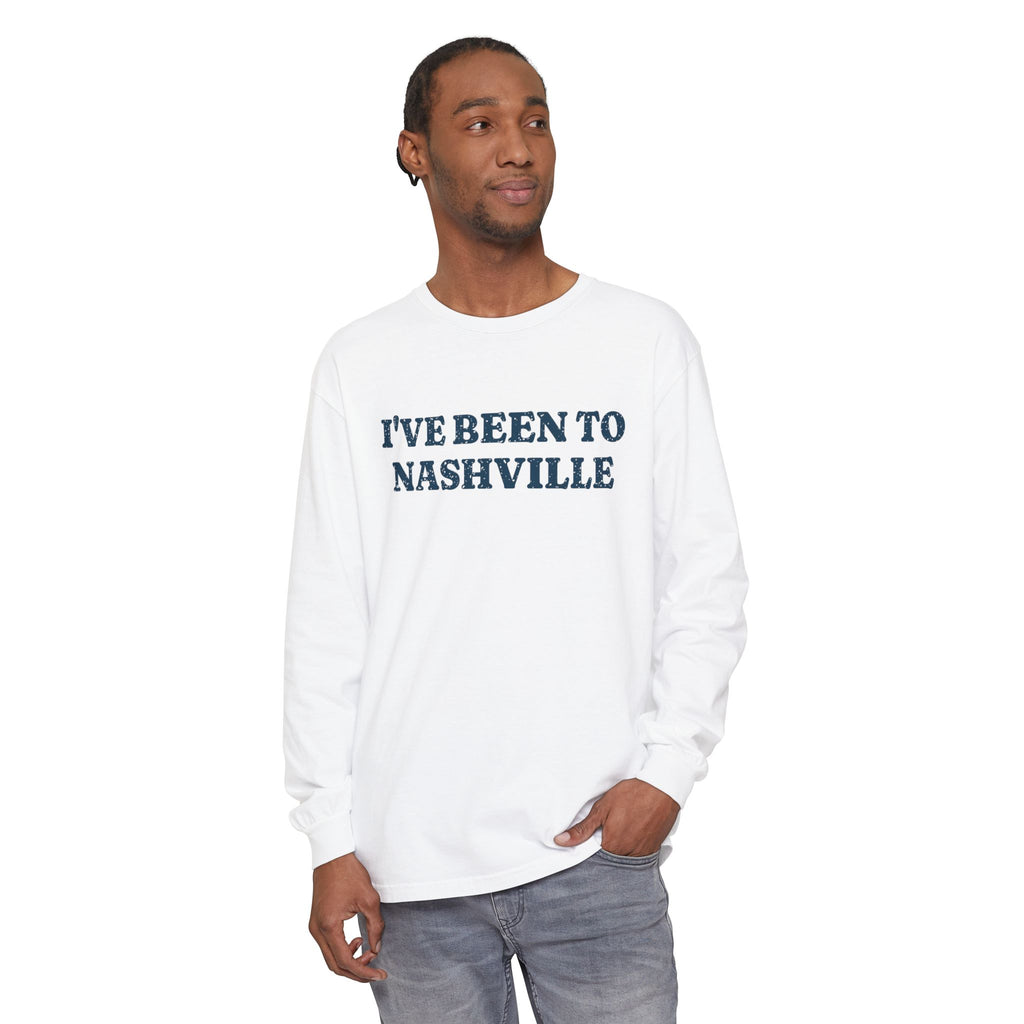 I've Been to Nashville Vintage Travel Souvenir Long Sleeve Tee